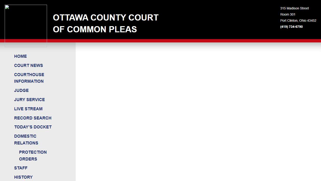 Record Search – Ottawa County Court of Common Pleas
