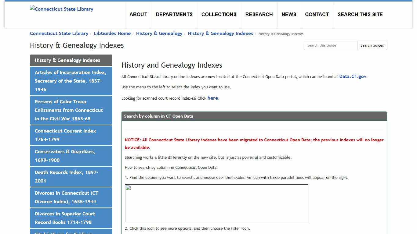 History & Genealogy Indexes - History & Genealogy Indexes - LibGuides Home at Connecticut State Library.
